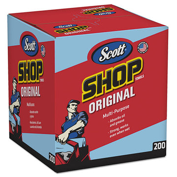 Scott® Shop Towels, Pop-up Box, Blue, 10 X 12, 200-box, 8 Boxes-carton freeshipping - TVN Wholesale